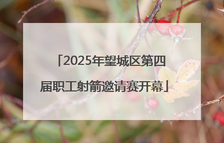 2025年望城区第四届职工射箭邀请赛开幕